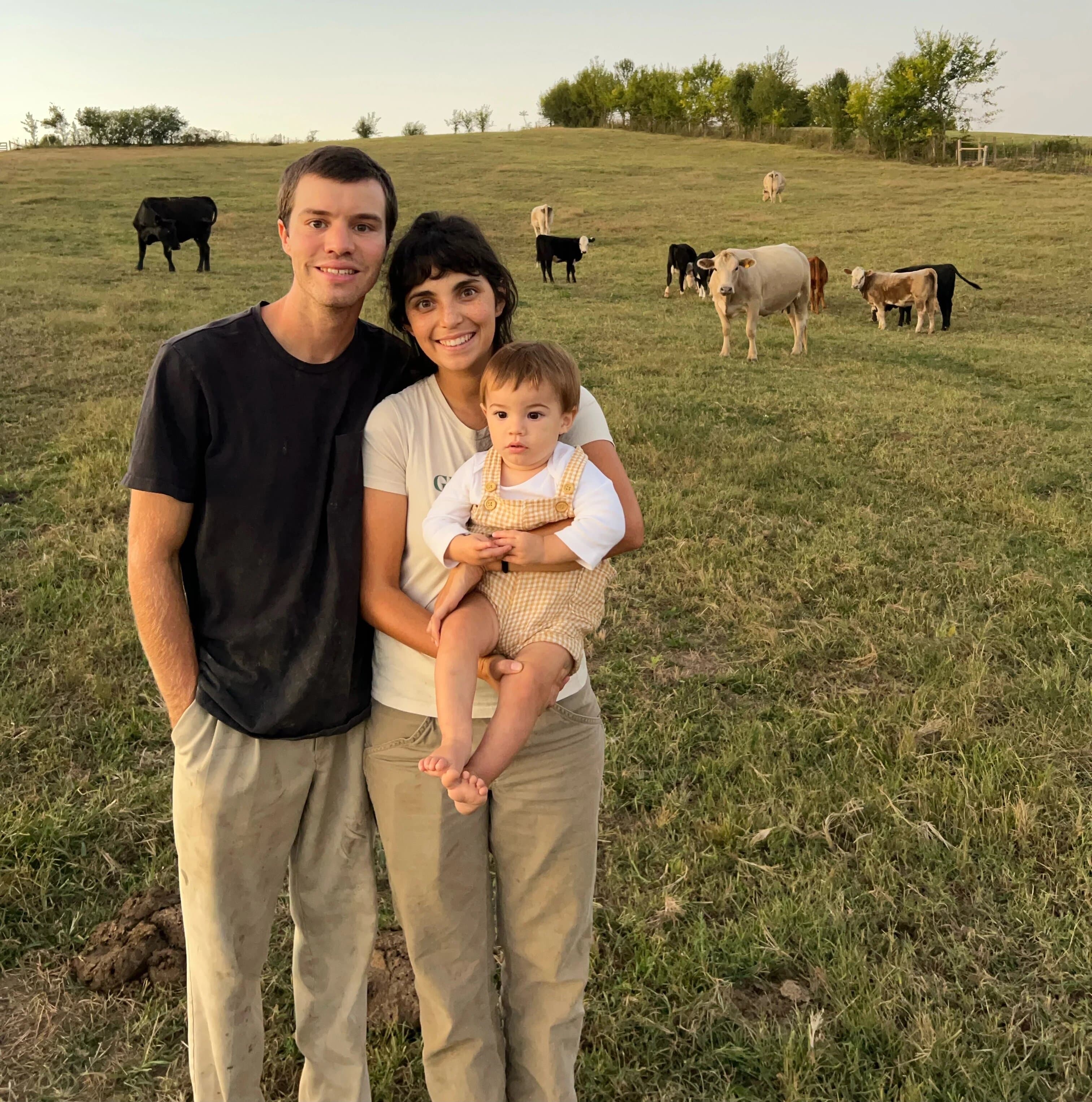 Simon and Andrea Newman on the farm